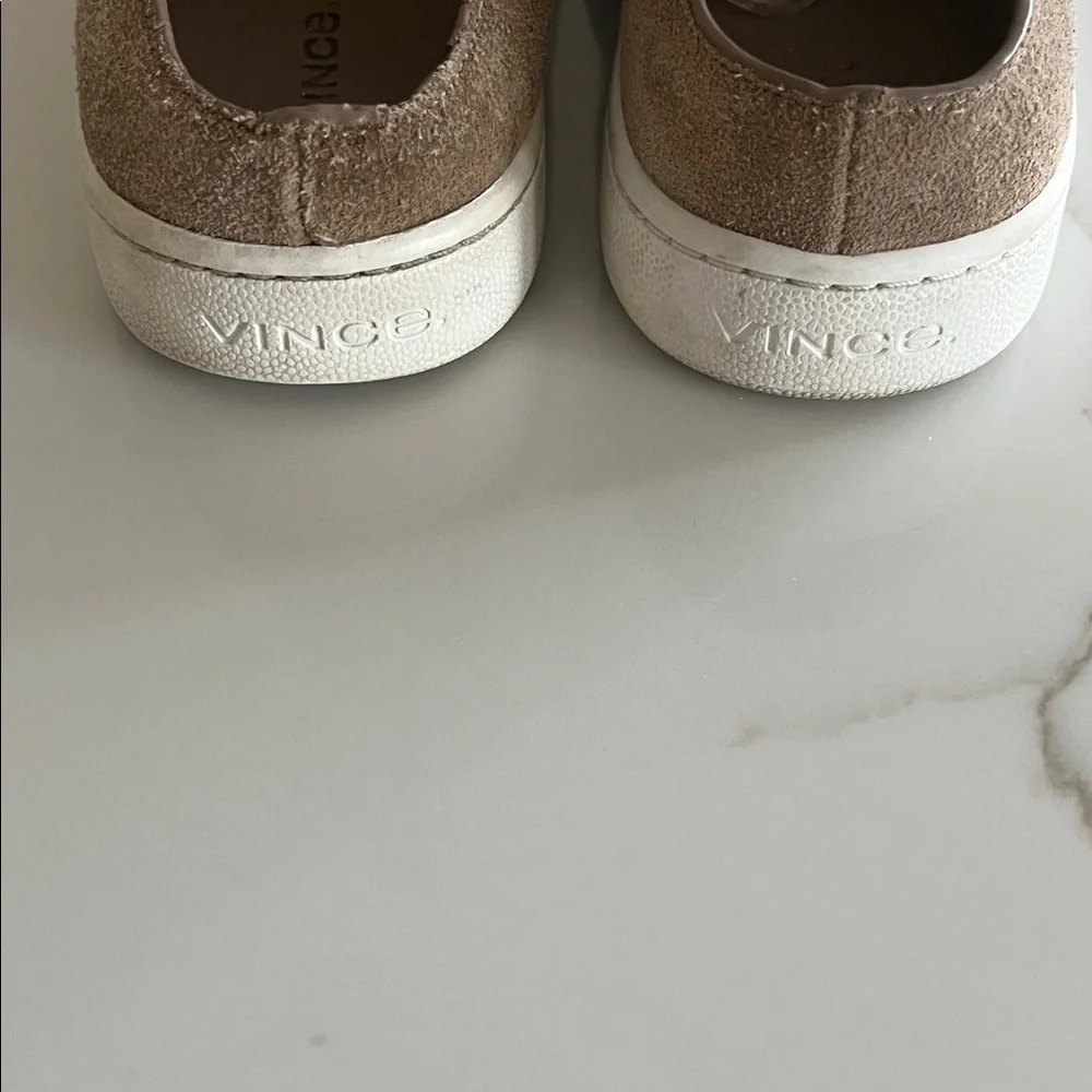 Vince Suede Slip-On Verrill Sneakers - Tan/Taupe - Women’s 6.5
